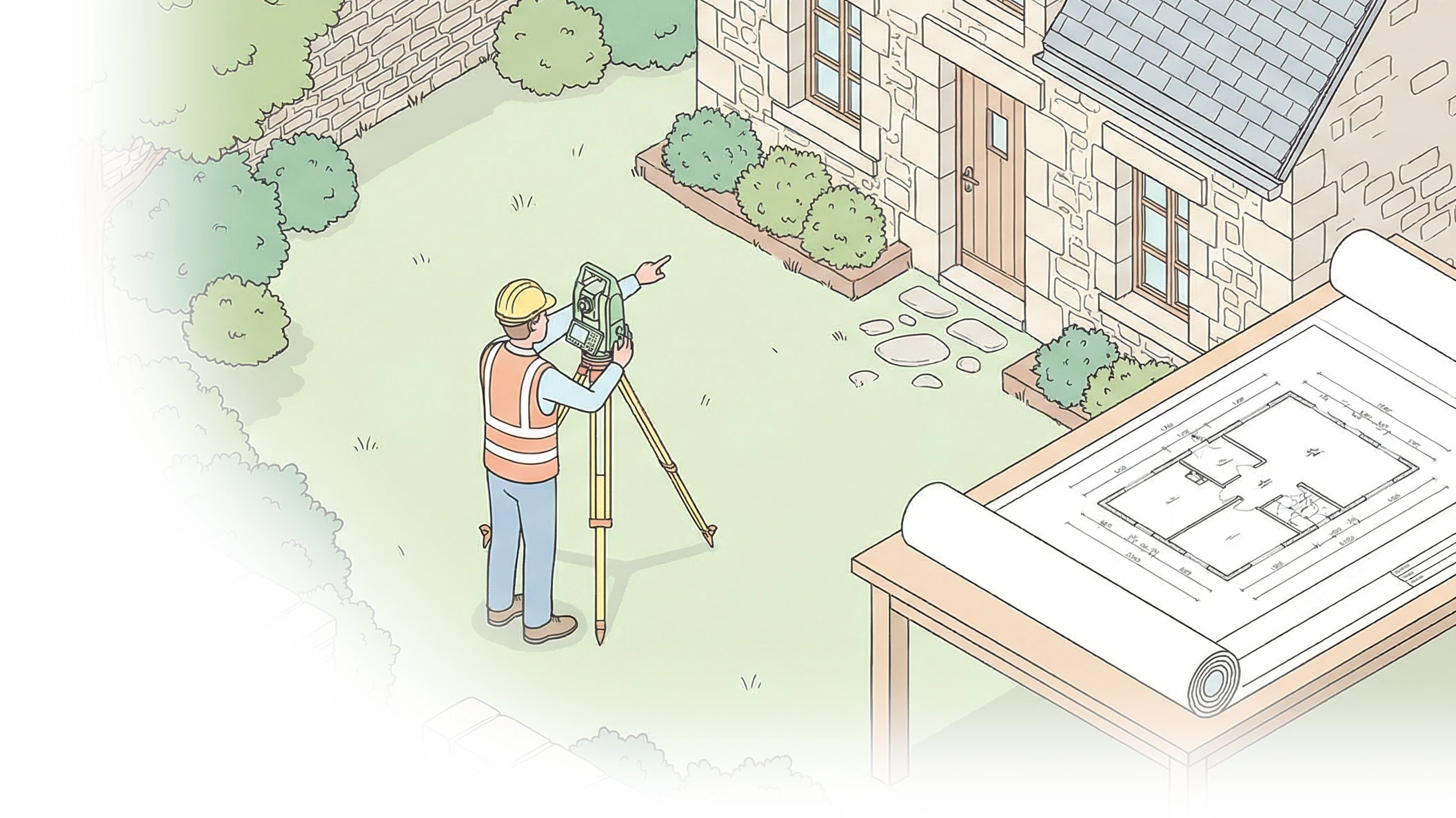 Décoration architecturale géométrique haut droite